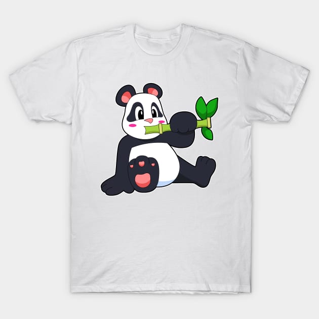 Panda with Bamboo T-Shirt by Markus Schnabel